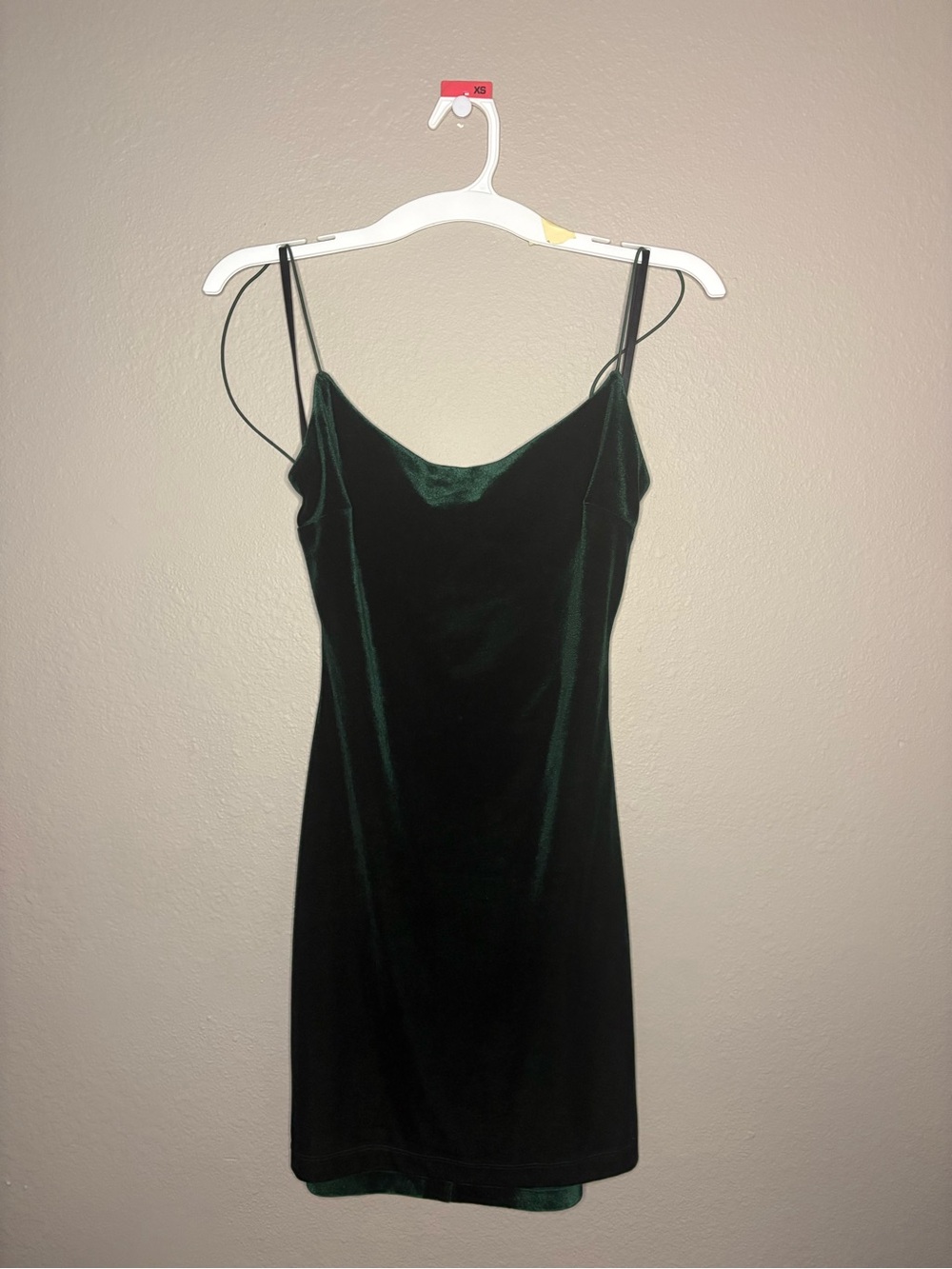 B. Darlin Deep Green Velvet Backless Dress